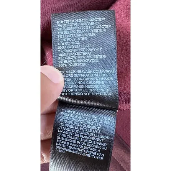 The North Face Hooded Jacket Polka Dot Size Medium Women’s Maroon Full Zip - Picture 5 of 8